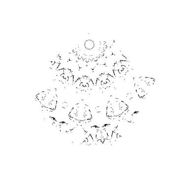 Beyaz arka planda siyah mürekkep fırçası darbesi. vektör illüstrasyonu.