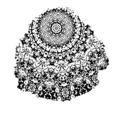 Beyaz arka planda siyah mürekkep fırçası darbesi. vektör illüstrasyonu.