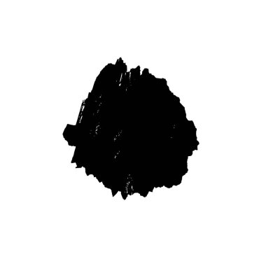 Beyaz arka planda siyah mürekkep fırçası darbesi. vektör illüstrasyonu.