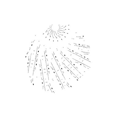 creative element of black brush stroke on white background 