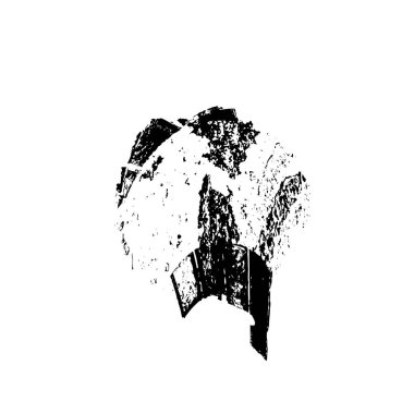 creative element of black brush stroke on white background 