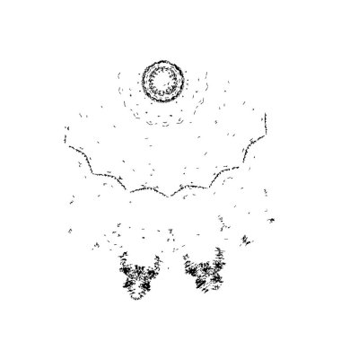 creative element of black brush stroke on white background 