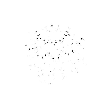 creative element of black brush stroke on white background 