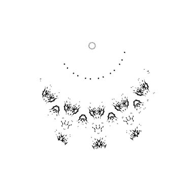 creative element of black brush stroke on white background 