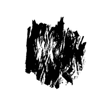 Beyaz arkaplanda siyah grunge mürekkep fırçası darbeleri. 