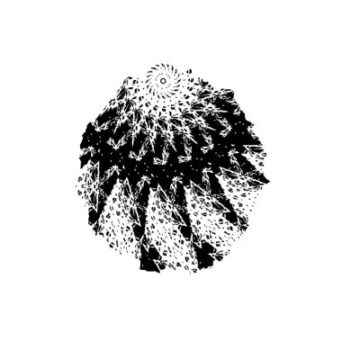 creative element of black brush stroke on white background 