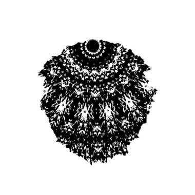 creative element of black brush stroke on white background 