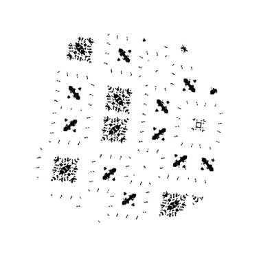 creative element of black brush stroke on white background 