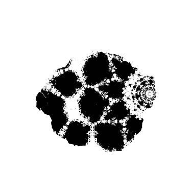 creative element of black brush stroke on white background 