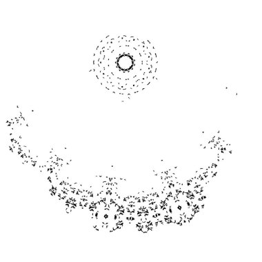 creative element of black brush stroke on white background 