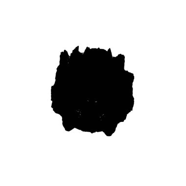 creative element of black brush stroke on white background 