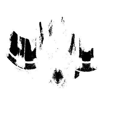 creative element of black brush stroke on white background 