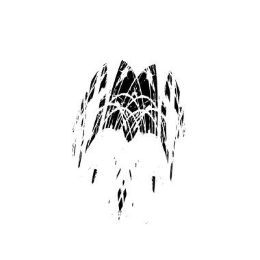 creative element of black brush stroke on white background 