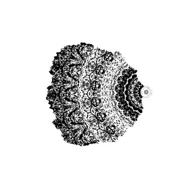 creative element of black brush stroke on white background 