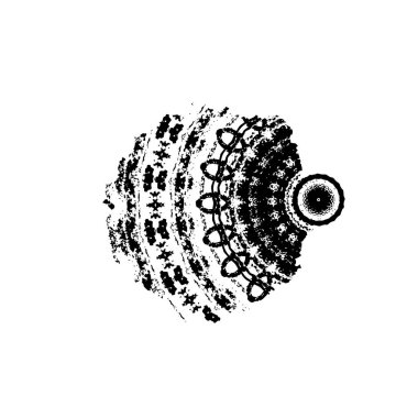 creative element of black brush stroke on white background 