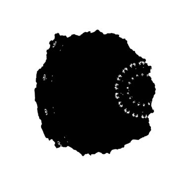 creative element of black brush stroke on white background 