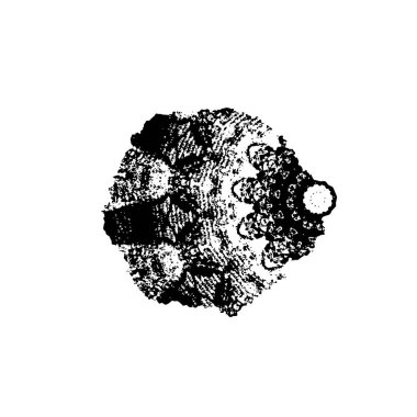 creative element of black brush stroke on white background 