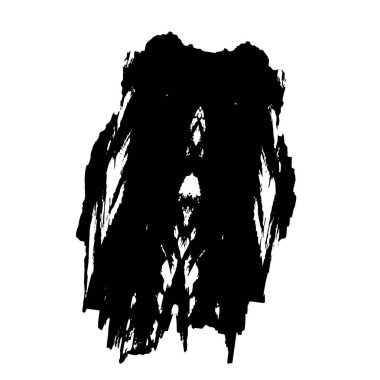 creative element of black brush stroke on white background 