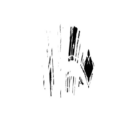 creative element of black brush stroke on white background 