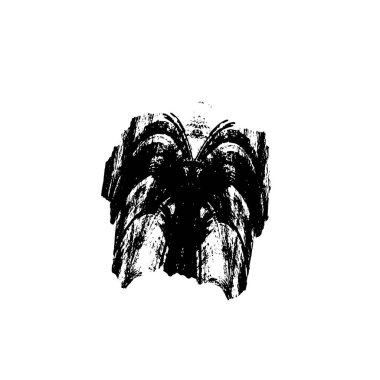 creative element of black brush stroke on white background 