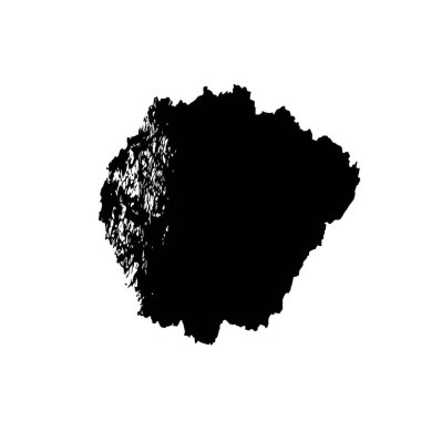 creative element of black brush stroke on white background 