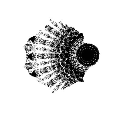 creative element of black brush stroke on white background