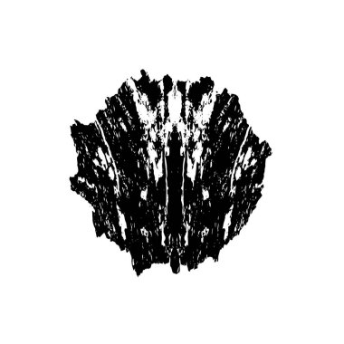 creative element of black brush stroke on white background