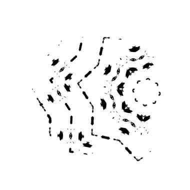 creative element of black brush stroke on white background