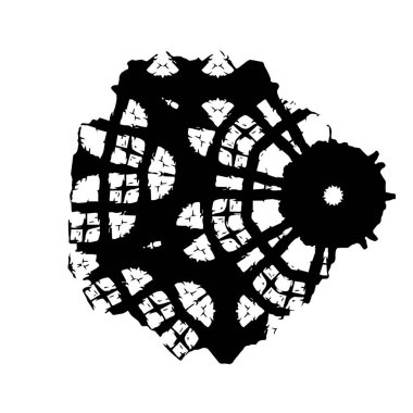 creative element of black brush stroke on white background