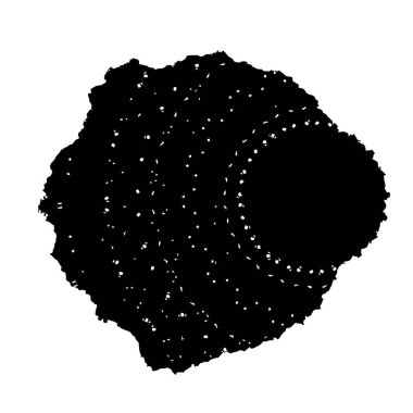 creative element of black brush stroke on white background