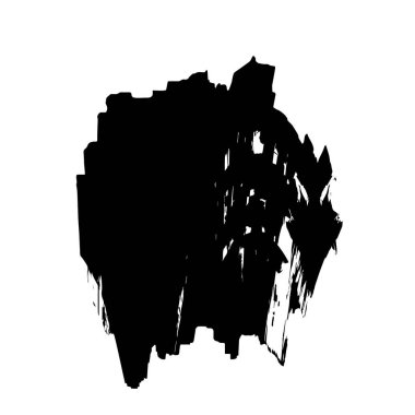 creative element of black brush stroke on white background
