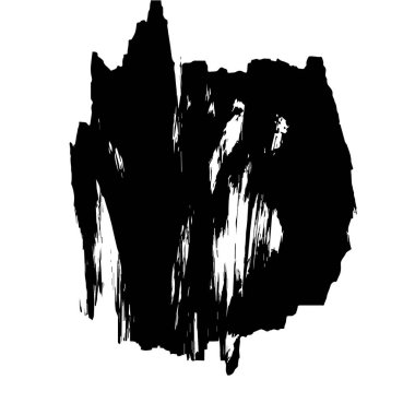 creative element of black brush stroke on white background