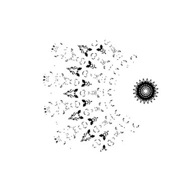 creative element of black brush stroke on white background