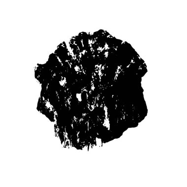 creative element of black brush stroke on white background