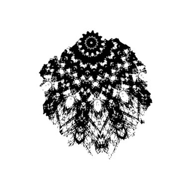 creative element of black brush stroke on white background