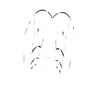 creative element of black brush stroke on white background