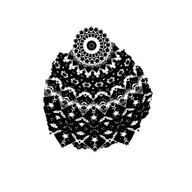 El çizimi mandala. vektör illüstrasyonu.