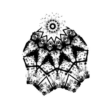 Beyaz arkaplanda mandala deseni