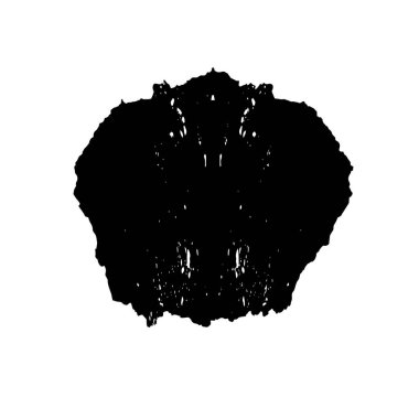 beyaz arkaplanda siyah grunge mürekkep fırçası darbesi