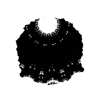 creative element of black brush stroke on white background