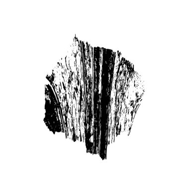 creative element of black brush stroke on white background