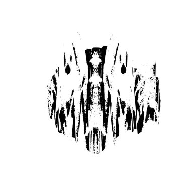 creative element of black brush stroke on white background