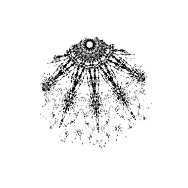 creative element of black brush stroke on white background