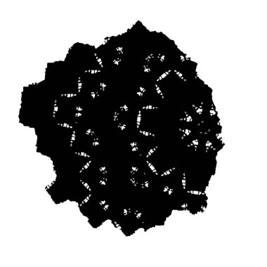 creative element of black brush stroke on white background