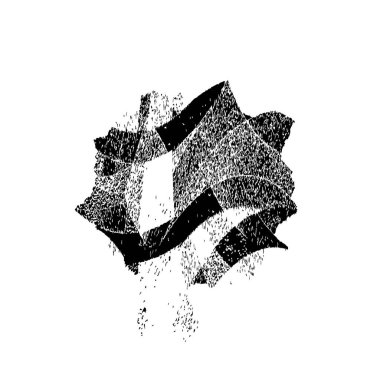 creative element of black brush stroke on white background