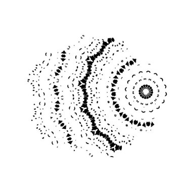 Beyaz arkaplanda soyut siyah mürekkep lekesi