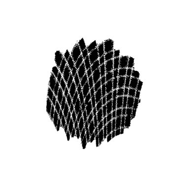 Beyaz arkaplanda soyut siyah mürekkep lekesi