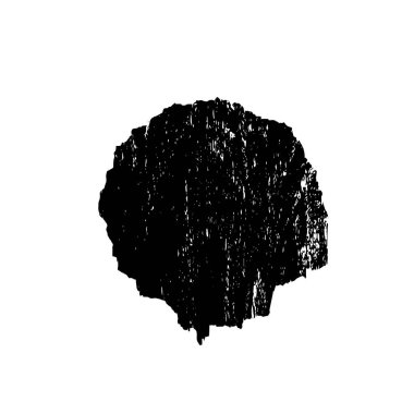 Beyaz arkaplanda soyut siyah mürekkep lekesi