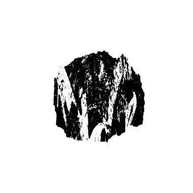 Beyaz arkaplanda soyut siyah mürekkep lekesi