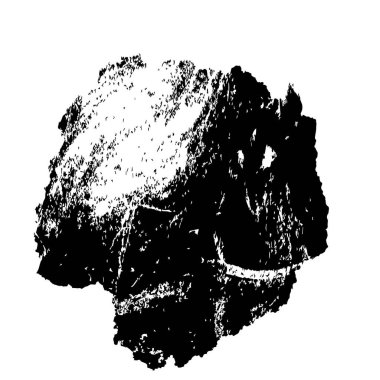 Beyaz üzerine izole edilmiş siyah boyanın vektör grunge dokusu.